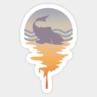 Retro Fish On An Ocean View Sticker